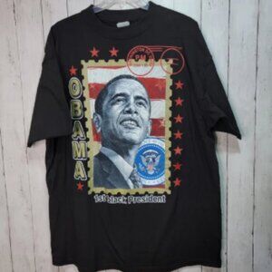 44th 1st Black U.S. President Barack Obama T-Shirt Size 2XL Graphic Heavyweight.